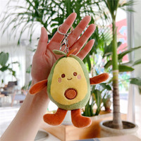 Vente en gros Mini peluche avocat 12cm porte-clés sac pendentif poupée PP coton remplissage peluche fruits porte-clés animaux jouets