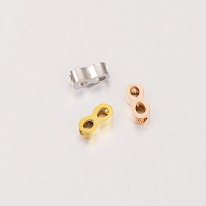 3.6*8mm Design <span class=keywords><strong>infinito</strong></span> ciondoli con perline in acciaio inossidabile argento/oro/oro rosa perline con ciondoli per la creazione di braccialetti di gioielli - Product Image 4