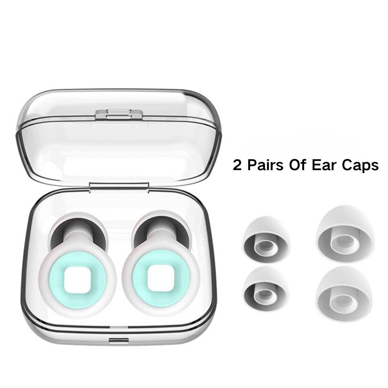 White Color Copper Coin Green With 2 Pairs Of Ear Caps