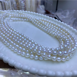 Nuevo Producto, Perlas Barrocas de Agua Dulce Naturales AK de 6-7 mm, Perlas Sueltas Blancas para Joyería Hecha a Mano, Forma Irregular - Product Image 2