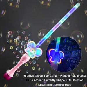ดาบเรืองแสง LED รูปผีเสื้อขนาด 27.5 นิ้ว พร้อมไฟรูปดาวแบบกริด ของเล่นพกพาสำหรับเด็ก เหมาะสำหรับงานปาร์ตี้ ธีมโรแมนติก มาตรฐาน ASTM F963 CPSIA - Product Image 3
