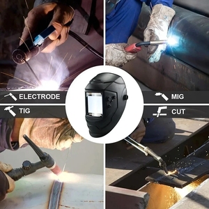 Máscara de Soldadura TIG MIG MMA con Oscurecimiento Automático Solar, Sensor de Arco Eara 4, Visión Amplia de Color Real, DIN5-DIN13, Ventana Grande Transparente - Product Image 4