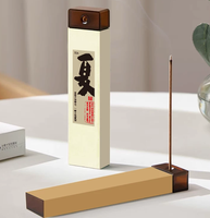 JT OEM Bâtons d'encens personnalisés 100% naturels et biologiques, coffret cadeau avec support en bois intégré, mini tube portable, logo personnalisé