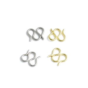Boucles en forme de W et de S en acier inoxydable pour la fabrication de colliers, accessoires de bijoux DIY, formes variées, finition plaquée - Product Image 2