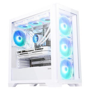 SAMA Ốp Pc Bằng Kính Cường Lực Ốp Pc Có Giá Đỡ Ổ Cứng Trượt Atx Ốp Chơi Game USB 3.0 Cho Máy Tính Để Bàn Chơi Game - Product Image 1