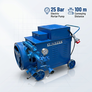 Pompe à mortier électrique KWONGYIP à injection par compression, débit élevé 5m³/h, 25 bars, pour injection de ciment et renforcement de fondations de tunnels - Product Image 1