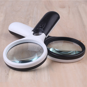 Loupe de lecture en plastique SuoLan 6902AB à double lentille avec 3 ampoules LED et support, haute puissance - Product Image 3