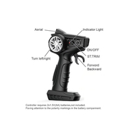 Barco RC Eléctrico a Escala 1/72, 2.4G 4CH, Modelo de Remolcador, Juguete Acuático para Niños con Recordatorio de Batería Baja, Regalo Sorpresa para Niños