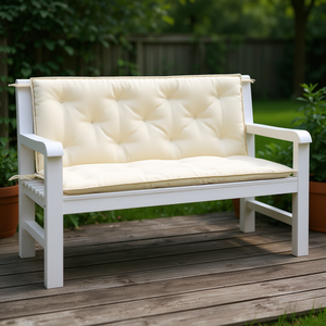 Cojín para Banco de Jardín Color Crema, 47.2x19.7x2.8 Pulgadas, Acolchado, Rectangular, Extraíble, Lavable, para Todas las Estaciones - Product Image 2