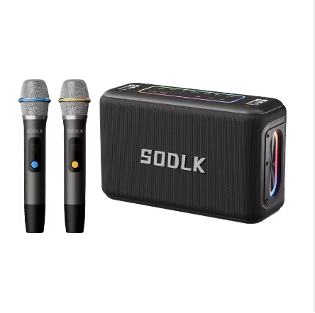SODLK S530 RGB LED Speaker with Dual Mics Bass That Shakes the Room for 5.3 IPX5 Waterproof 12000mAh Battery
