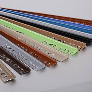 Foshan Metal de latón de acero inoxidable y accesorios de aluminio <span class=keywords><strong>PVC</strong></span> baldosas de cerámica moldura de borde de esquina de plástico laminado - Product Image 4