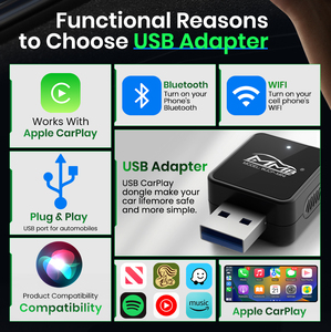 Adaptador Inalámbrico CarPlay 2 en 1, Gran Oferta 2024 - Convierte <span class=keywords><strong>de</strong></span> Cableado <span class=keywords><strong>a</strong></span> Inalámbrico para iPhone y Android, WiFi/Bluetooth, Conexión Plug & Play - Product Image 6
