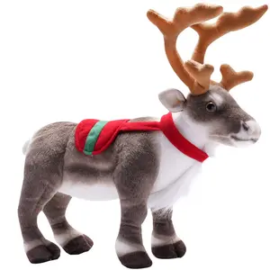 Usine personnalisée série de Noël peluche animal poupée neige cadeau père noël renne en peluche oreiller cadeau de noël décoration