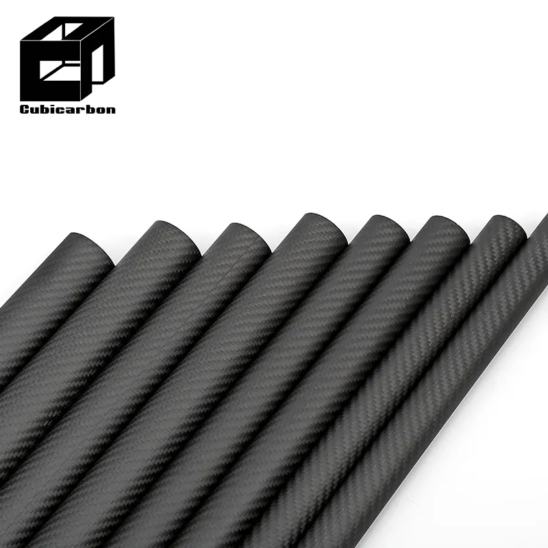 Custom large diameter carbon fiber tube 2-300mm od 100% real carbon tubes 3K wrapped carbon pipe
