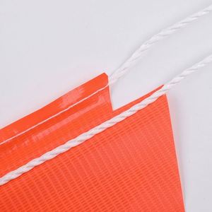 Custom Orange Triangular Banner Heavy Duty Rope Safety Bunting <b>Flags</b> Anti-Wrinkle Polyester/Vinyl - Product Image 6