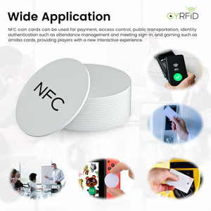 Stampa personalizzata impermeabile Anti metallo <span class=keywords><strong>Nfc</strong></span> tonda 25mm Tag213 215 con Chip riscrivibile in Pvc <span class=keywords><strong>NFC</strong></span> adesivo Rfid - Product Image 5