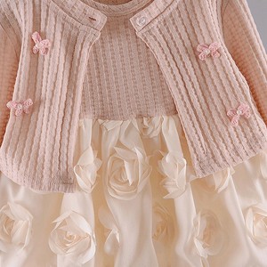 Vestito <span class=keywords><strong>Invernale</strong></span> Hongbo per Bambina, Cardigan, Abito da <span class=keywords><strong>Cerimonia</strong></span>, Vestito Casual da Festa per Bambine dai 4 ai 5 Anni - Product Image 4