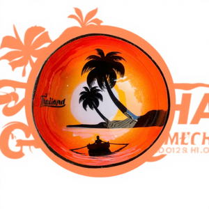 Vietnam <b>Coconut</b> <b>Shell</b> Bowl Handcrafted Lacquerware Food-Safe Coating Eco-Friendly Non-Toxic Minimalist Design for Home Interior - Product Image 1