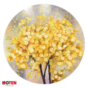 Pintura al Óleo Moderna Hecha a Mano sobre Lienzo, Decorativa, con Flores Pequeñas Amarillas en Flor, Tamaño Personalizado - Product Image 5