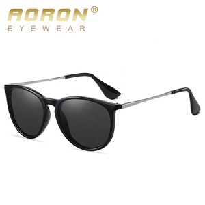 Aoron-gafas de <span class=keywords><strong>sol</strong></span> polarizadas para hombre, montura circular redonda, venta directa de fábrica, UV400, 4171 - Product Image 2