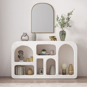 Innova vendita calda Design semplice nuovo stoccaggio MDF Display Decor Wall Cabinet libreria bianca libreria in legno per soggiorno