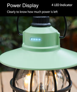 Светодиодный фонарь для кемпинга, перезаряжаемый, 3 режима освещения, внешний аккумулятор, водонепроницаемый фонарик, фонарик для урагана, аварийный источник питания - Product Image 5