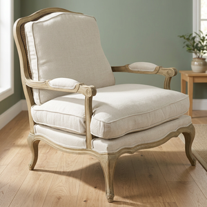 French Style Louis Bergere Lounge Arm Chair Mahogany Living Room Chairs - Product Image 2