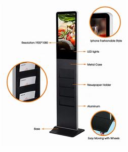 Soporte de suelo 21,5 pulgadas Android Wifi Magazine Booth Display Totem Screen Publicidad Signage Lcd Digital Kiosk - Product Image 4