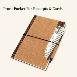 Cuadernos Ecológicos Personalizados, Papel Sin Madera, Tapa Dura de Tela con Textura de Grano, Banda Elástica Horizontal, Bolsillo, 100 Hojas - Product Image 3