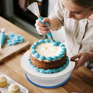 Kit de Decoración de Pasteles de 82 Piezas, Plato Giratorio Ecológico, Espátulas para Glaseado, Boquillas de Acero Inoxidable, <span class=keywords><strong>Nivelador</strong></span> de Pasteles, Raspadores - Product Image 2