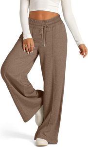 <span class=keywords><strong>Pantaloni</strong></span> eleganti a gamba larga Casual da <span class=keywords><strong>donna</strong></span> con elastico in vita con tasche a fondo diritto per gli allenamenti Yoga comodi <span class=keywords><strong>pantaloni</strong></span> da <span class=keywords><strong>Jogger</strong></span> - Product Image 3