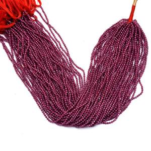 AAA Natural Ruby 2mm-2.5mm Micro Faceted Round <b>Beads</b> | 13inch Strand | <b>Red</b> Ruby Precious Gemstone Loose <b>Beads</b> For Jewelry Making - Product Image 5