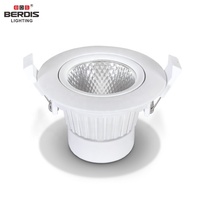 Plafonnier LED noir moderne en aluminium et PC, anti-éblouissement, fiable, certifié CE, CRI élevé, 5W 7W, spot LED