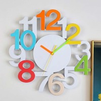 Grande horloge murale de 13 pouces, silencieuse et fonctionnant à piles, grandes horloges murales analogiques, décoration murale moderne pour la maison et le bureau