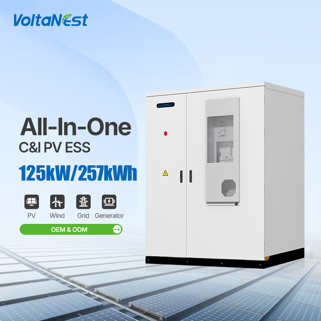 VoltaNest 125kW 257kWh 200-260kWh Solar Energy Storage System LFP Battery All-In-One C&I ESS Cabinet Commercial Industrial