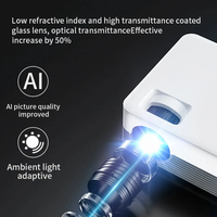 Proyector de Cine en Casa Nativo 1080P con Sistema Operativo Android, Reproducción 4K, Conexión Inalámbrica WiFi Bt 5G para Películas en Interiores y Exteriores