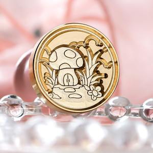 Nouvelle série de tampons à cire ronds en cuivre pour sceller les papiers et décorer les journaux - Product Image 3