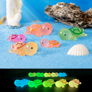 Cartoon Decor Mini Resin Crafts Animal Figures for Night Glow Fairy Garden Ornaments for Little Turtle Small Fish for Tank Lands