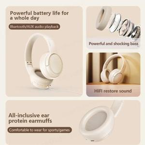 Auriculares Inalámbricos Plegables Over-Ear Lenovo TH20, 30H de Reproducción, Controlador de 40mm, Micrófono con Cancelación de Ruido para Juegos y Viajes - Product Image 4