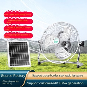 Quạt thông gió cầm tay kim loại công nghiệp công suất cao sạc năng lượng mặt trời hiệu quả lớp A +++ hoạt động yên tĩnh hẹn giờ gia đình - Product Image 2