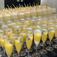 Lüks Şeffaf PS Tek Kullanımlık Plastik Flüt Şarap Kadehleri Özel Logo Modern Partiler Düğünler Mimosa Kadehleri-4.5oz Kapasiteli İçecek Bardakları