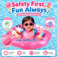 Bouée de natation et siège gonflable Swimbobo pour bébés et tout-petits, en PVC écologique, flotteur rond pour piscine