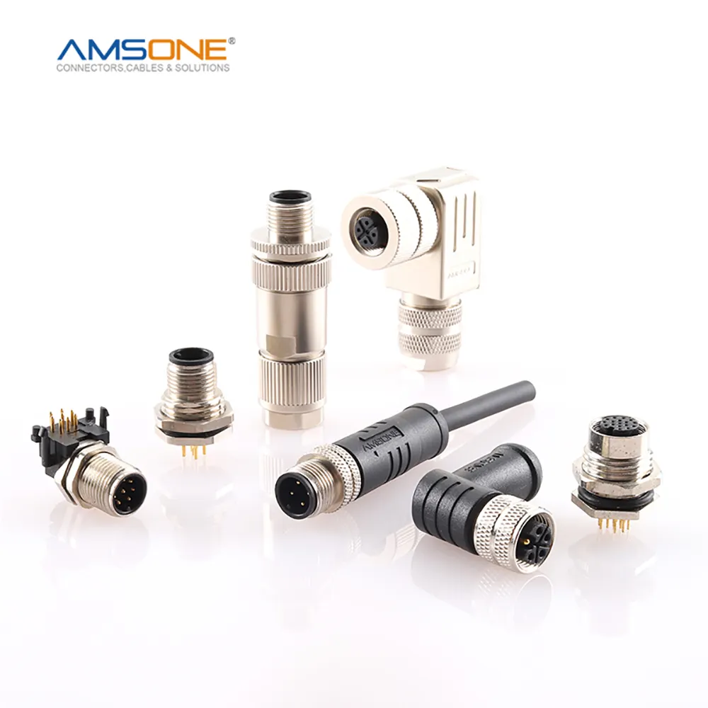 Amsone Custom Em Estoque Pequeno Ld20 Mating M684 Ip 68 12V 2Pin Cabo Fio Plug Seal Sim Conector Impermeável