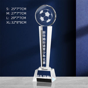 Подгонял футбольная трофей чашки уникальный футбольный трофей дизайн с украшением в виде кристаллов мяч футбольный трофей - Product Image 3