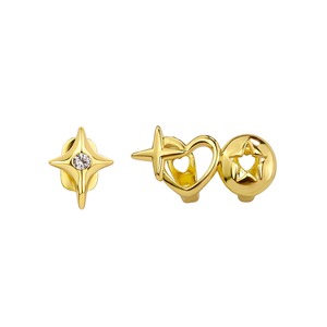 Vrouwen K9 Tanden Goud Open Gezicht Hartvormig Raam Grillz 18K Verguld Messing Metalen Zirkonia Diamanten 2 Tanden Grillz - Product Image 6