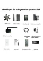 Ventilador Publicitario LED 3D con Holograma Sincronizado, Conexión Wi-Fi, Portátil, Ligero, para Uso en Exteriores, Interactivo con Ordenador