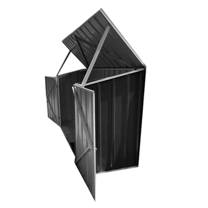 Abri <span class=keywords><strong>de</strong></span> <span class=keywords><strong>jardin</strong></span> et <span class=keywords><strong>armoire</strong></span> en résine résistante aux intempéries - Conception à double <span class=keywords><strong>porte</strong></span> verrouillable pour outils <span class=keywords><strong>de</strong></span> <span class=keywords><strong>jardin</strong></span>, vélos et accessoires <span class=keywords><strong>de</strong></span> <span class=keywords><strong>jardin</strong></span> - Product Image 5