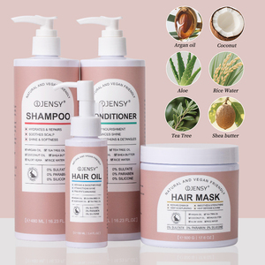 Shampoo Idratante Vegano Biologico all'Olio di Argan e Cocco Anti-Crespo a Marchio Privato <span class=keywords><strong>per</strong></span> la Riparazione e il Rafforzamento delle Radici dei <span class=keywords><strong>Capelli</strong></span> - Product Image 1