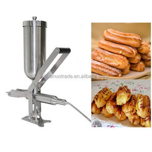Küçük manuel fıstık ezmesi çikolata sosu ve ticari kullanım için krema dolum makinası 304 paslanmaz çelik 5L çörek dolgu - Product Image 4