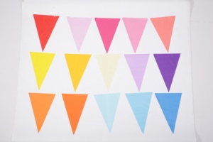 מפעל ישירות עמיד צבעוני גבתון באיכות גבוהה וחמוד למות לחתוך דגל באנרים מחרוזת פופולרי כותנה יום הולדת באנר דגל - Product Image 2